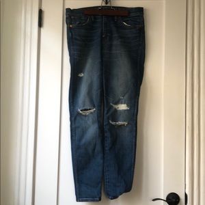 Madewell 9” Highriser Skinny - rip / repair ed